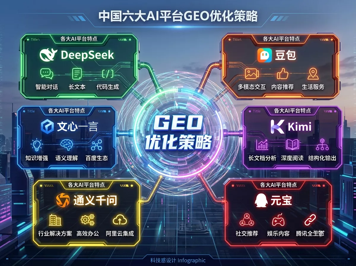 六大AI平台GEO优化偏好对照图.webp 六大AI平台GEO优化偏好对照图.webp